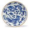 Chinese B & W "Dragon & Phoneix "Plate, 17th C.