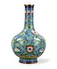 Chinese Closionne Enamel Vase, 19th C.