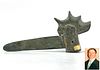 Chinese Bronze Spear Blade w. Inscription ,Shang D