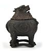Chinese Lion Shaped Iron Censer, Qing Dynasty