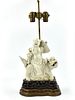 Chinese Dehua Ware "HanZhongLi"Figure Lamp, Qing D