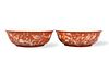 Pair of Chinese Iron Red "Prunus"Bowls, ROC Period