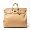 Hermes Haute a Courroies 50 Handbag, c. 1995, in cognac brown epsom calf leather with gold hardware, the interior of the bag lined in brown leather, w