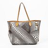 Limited Edition Yayoi Kusama MM Neverfull Shoulder Bag, in brown monogram coated canvas with infinity net monogram weave, Vachetta handles and golden 