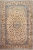 LARGE VINTAGE PERSIAN SILK & WOOL NAIN CARPET. 19 ft 6 in x 13 ft 2 in (5.94 m x 4.01 m).