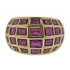 18k Gold Caged Ruby Dome Ring