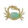 Buccellati 18k Gold Jade Crab Brooch Pin