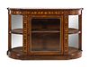 A Napoleon III Style Marquetry and Burl Walnut Console Cabinet