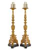 A Pair of Italian Baroque Style Giltwood Torcheres