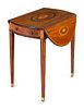 A George III Mahogany, Satinwood and Marquetry Pembroke Table