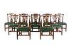 A Set of Ten George III Style Mahogany Dining Chairs