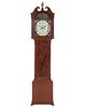A George III Style Satinwood Inlaid Mahogany Tall Case Clock