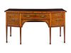 A Regency Marquetry and Line Inlaid Bowfront Sideboard