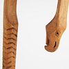 Grp: 2 1900 Seneca Iroquois Carved Wood Canes