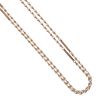 An early 20th century 9ct gold chain. The fancy-link chain, with plain bar spacers. Length 130cms. W