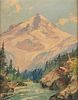 Mountain Landscape Oil on Board Holmes