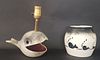 Two Pieces of Vintage Nantucket Old Spouter Gallery Pottery