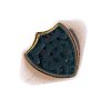 A 1920s 9ct gold bloodstone signet ring. The shield-shape bloodstone, with carved monogram, to the t
