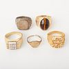 Grp: 5 Gold & Silver Men's Rings