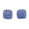 (539734-1-A) A pair of sapphire earrings and a cultured pearl necklace. To include a pair of pave-se