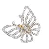 (539860-4-A) A diamond butterfly dress ring. Designed as a stylised butterfly, with openwork wings,