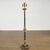 Neoclassical style faux marble floor lamp