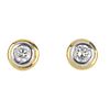 (546230-1-A) A pair of fracture-filled diamond single-stone ear studs. Each designed as a fracture-f