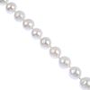 (117589) A single row uniform cultured pearl necklace. The cultured pearls measuring approximately 1