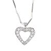 (176761) A diamond heart pendant. The brilliant-cut diamond heart, to the diamond surmount, suspendi