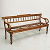 Anglo-Indian carved spindle back settee