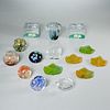Collection art glass paperweights