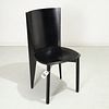 Calligaris Italian black lacquered side chair