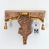 Isabel O'Neil painted and gilt wood wall bracket