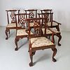 Nice set (6) Chippendale style dining chairs