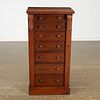 Victorian oak Wellington chest of drawers