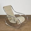 Vintage Modernist tubular chrome rocking chair