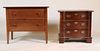 Two Diminutive Mahogany Chests of Drawers