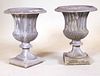 Pair of Neoclassical Composition Urn Planters
