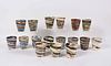 Seventeen Desert Sands Pottery Cups