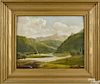 Oil on panel landscape, 19th c., signed indistinctly lower right, 14'' x 18''.