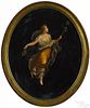 Oil on panel of an allegorical figure, signed E. Mollica, 10 1/2'' x 8 1/2''.