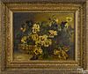 Oil on board still life, late 19th c., signed Lewis, 14 1/2'' x 18 1/2''.