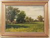 Oil on Canvas View of Pasture