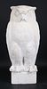 White Marble Sculpture of an Owl