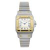 CARTIER - a Santos bracelet watch. Stainless steel case with yellow metal bezel. Reference 06212, se