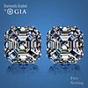8.02 carat diamond pair Square Emerald cut Diamond GIA Graded 1) 4.01 ct, Color E, VVS1 2) 4.01 ct, Color E, VS1. Appraised Value: $581,500 