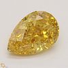 1.02 ct, Natural Fancy Vivid Yellow Orange Even Color, SI1, Pear cut Diamond (GIA Graded), Appraised Value: $90,900 