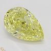 2.00 ct, Natural Fancy Intense Yellow Even Color, IF, Pear cut Diamond (GIA Graded), Appraised Value: $76,700 