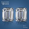 4.02 carat diamond pair Emerald cut Diamond GIA Graded 1) 2.01 ct, Color G, VS1 2) 2.01 ct, Color H, VS1. Appraised Value: $88,000 