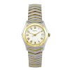 EBEL - a lady's Classic Wave bracelet watch. Stainless steel case with yellow metal bezel. Reference